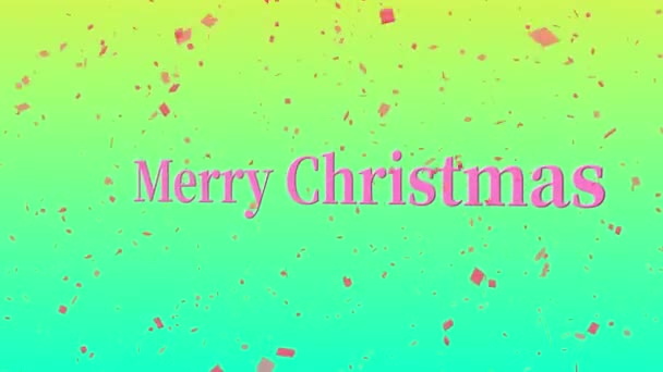 Animace Pohybu Vánočních Textových Zpráv — Stock video