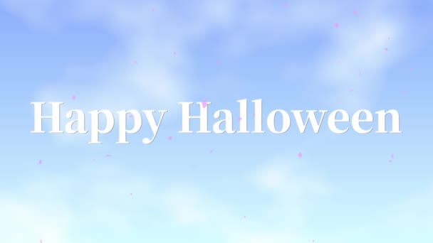 Halloween Text Pozadí Animace Pohyb Grafiky — Stock video