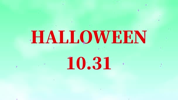 Halloween Texto Fondo Animación Movimiento Gráficos — Vídeo de stock
