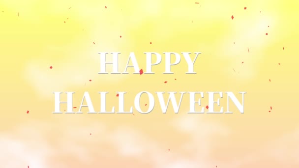 Halloween Szöveg Háttér Animáció Mozgás Grafika — Stock videók