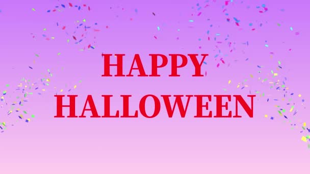 Halloween Text Bakgrund Animation Rörelse Grafik — Stockvideo