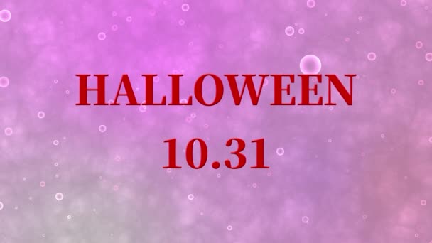 Halloween Text Background Animation Motion Graphics — Stock Video