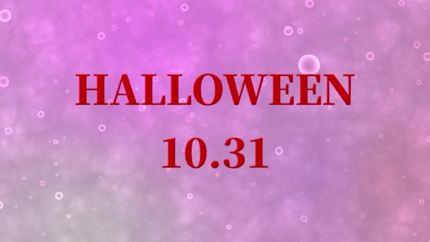 Halloween Testo Sfondo Animazione Motion Grafica — Video Stock