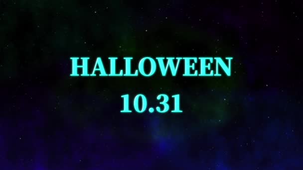 Halloween Text Bakgrund Animation Rörelse Grafik — Stockvideo