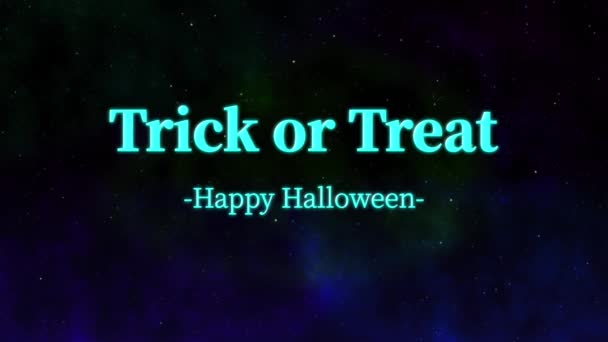 Halloween Text Bakgrund Animation Rörelse Grafik — Stockvideo