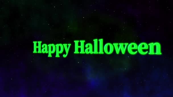 Halloween Texto Fondo Animación Movimiento Gráficos — Vídeos de Stock