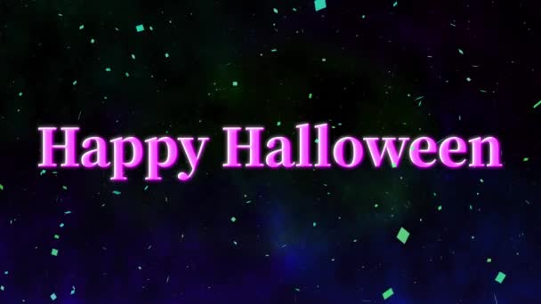 Halloween Texto Fundo Animação Movimento Gráficos — Vídeo de Stock