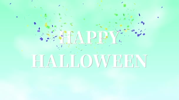 Halloween Texto Fondo Animación Movimiento Gráficos — Vídeo de stock