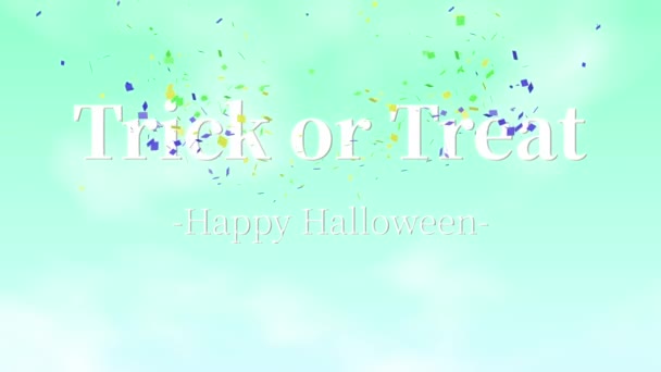 Halloween Text Bakgrund Animation Rörelse Grafik — Stockvideo