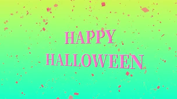 Halloween Texto Fondo Animación Movimiento Gráficos — Vídeos de Stock