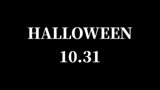 ハロウィンテキスト背景アニメーションモーショングラフィックス — ストック動画