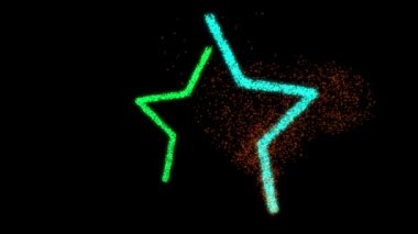 Yıldız Parçacık Fırça Vuruşu Şekil Hareketi Grafikleri