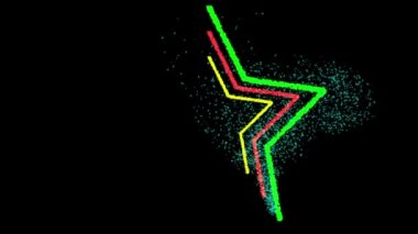 Yıldız Parçacık Fırça Vuruşu Şekil Hareketi Grafikleri