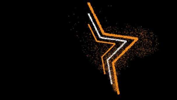 Star Particle Brush Stroke Shape Motion Graphics — Stock Video