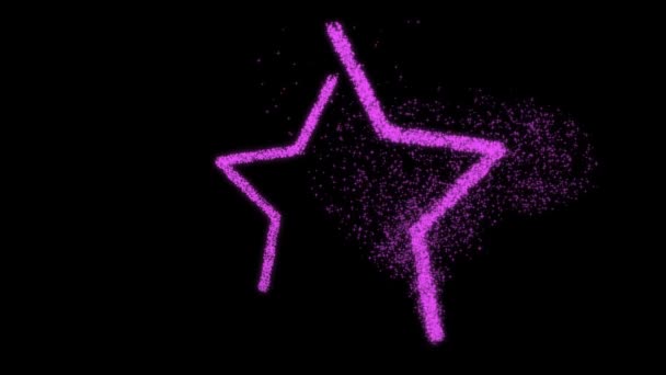 Stelle Particelle Pennellata Forma Motion Graphics — Video Stock