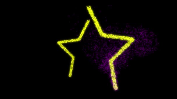 Star Particle Brush Stroke Shape Motion Graphics — Stockvideo