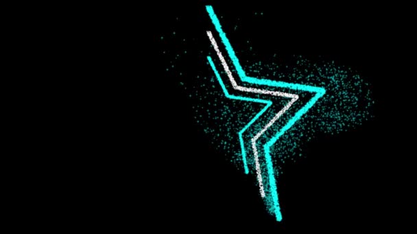 Star Particle Brush Stroke Shape Gráficos Movimiento — Vídeo de stock