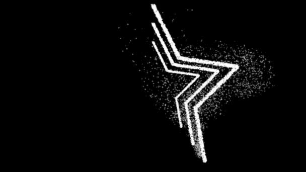 Star Partikelborste Stroke Shape Motion Graphics — Stockvideo