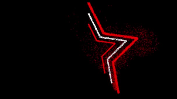 Star Partikelborste Stroke Shape Motion Graphics — Stockvideo