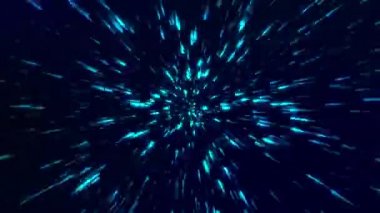 Warp hızlandırma süreci arkaplan hareketi grafikleri