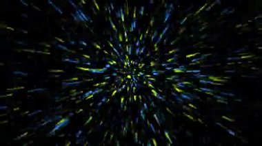 Warp hızlandırma süreci arkaplan hareketi grafikleri