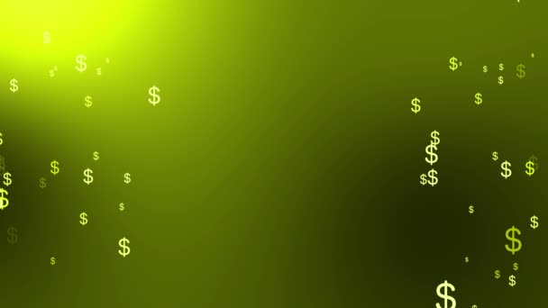 Dolar Işareti Simgesi Parçacık Para Grafikleri — Stok video