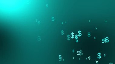 Dolar işareti simgesi Parçacık Para grafikleri