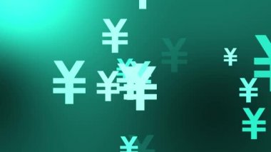 Yen Mark simgesi Parçacık Para Derecelendirme Grafikleri 