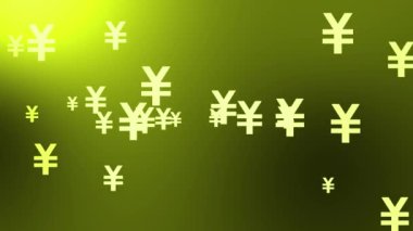 Yen Mark simgesi Parçacık Para Derecelendirme Grafikleri 