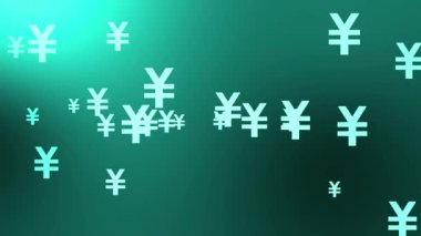 Yen Mark simgesi Parçacık Para Derecelendirme Grafikleri 