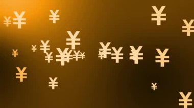 Yen Mark simgesi Parçacık Para Derecelendirme Grafikleri 
