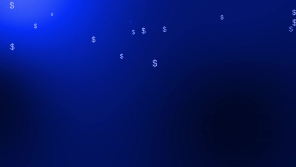 Dollar Mark Icon Particle Money Gradation Motion Graphics — Stock Video