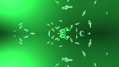 Müzik Notası Parçacık Derecelendirme Hareketi Grafikleri