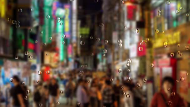 Glas Regen Wasser Tropfen Abstufung Bewegungsgrafik — Stockvideo