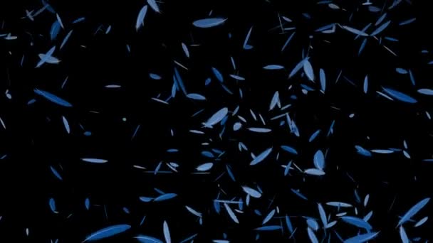 羽毛飘落粒子运动图形 — 图库视频影像