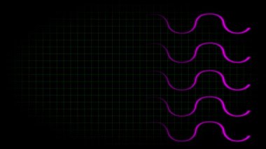 Elektrokardiyogram osiloskop dalga formu animasyon hareketi grafikleri