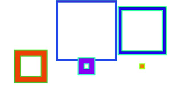 Forma Animación Gráficos Movimiento Cuadrado — Vídeo de stock