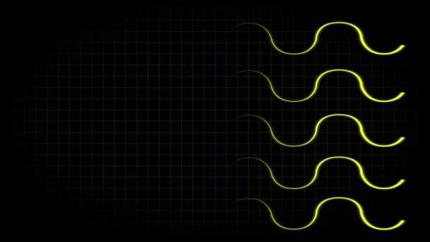Elektrokardiogram Osciloskop Vlnobití Animace Pohyb Grafiky — Stock video