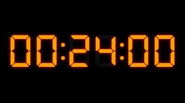 Sayısal saat 30 saniye geri sayım zamanlayıcısı canlandırma grafikleri