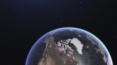 Dünya siyah arkaplan alanı 3DCG dijital animasyon hareketi grafikleri