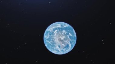 Dünya siyah arkaplan alanı 3DCG dijital animasyon hareketi grafikleri