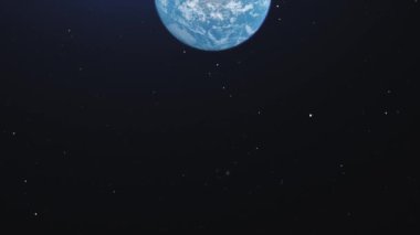 Dünya siyah arkaplan alanı 3DCG dijital animasyon hareketi grafikleri