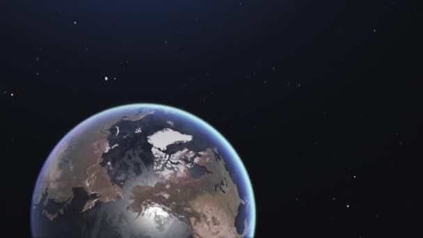 Earth Black Background Space 3Dcg Digital Animation Motion Graphics — Stock video