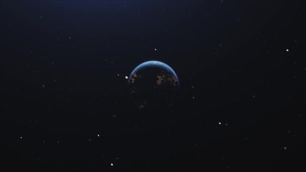 Earth Black Background Space 3Dcg Digital Animation Motion Graphics — Stock Video