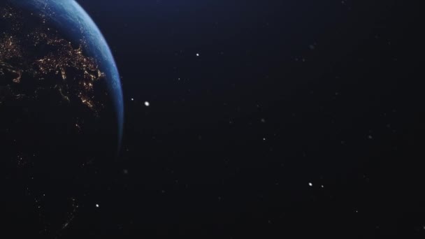 Föld Fekete Háttér Tér 3Dcg Digitális Animációs Mozgás Grafika — Stock videók