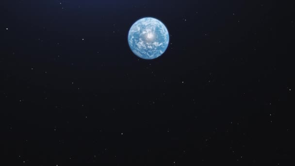 Aarde Zwarte Achtergrond Ruimte 3Dcg Digitale Animatie Motion Graphics — Stockvideo