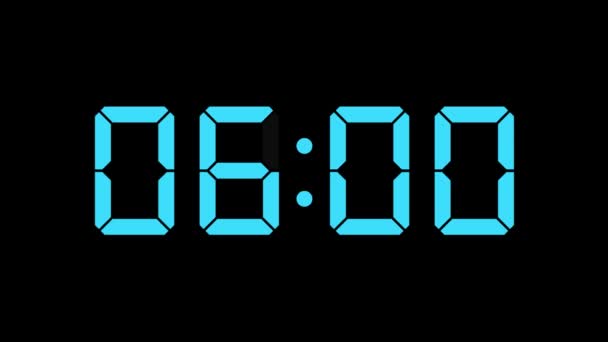 Seconden Tellen Tot Stopwatch Animatie Motion Graphics — Stockvideo