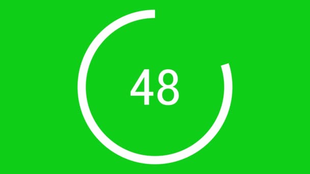 Compte à rebours de 60 secondes graphiques de mouvement minuterie 1 minute