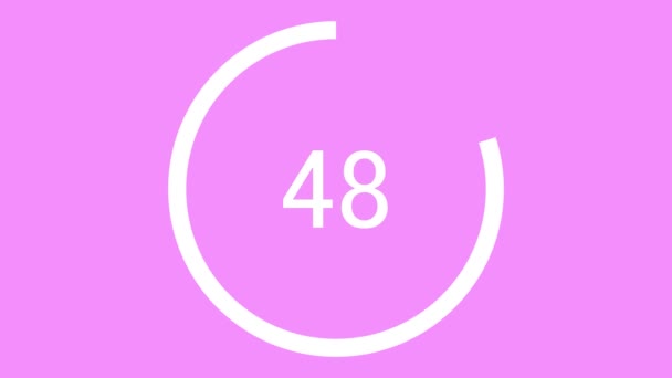 Compte à rebours de 60 secondes graphiques de mouvement minuterie 1 minute