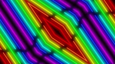 Neon çizgi aydınlatma animasyon hareket grafikleri